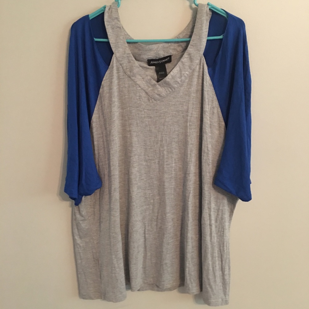 Ashley Stewart Cold Shoulder Blouse